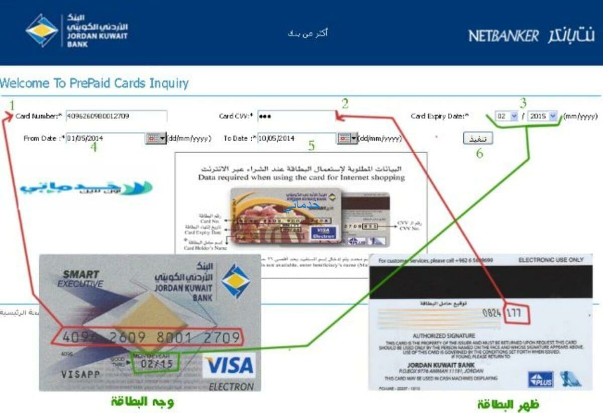 البنك الاردني الكويتي البطاقات المدفوعة مسبقا  jordan kuwait bank