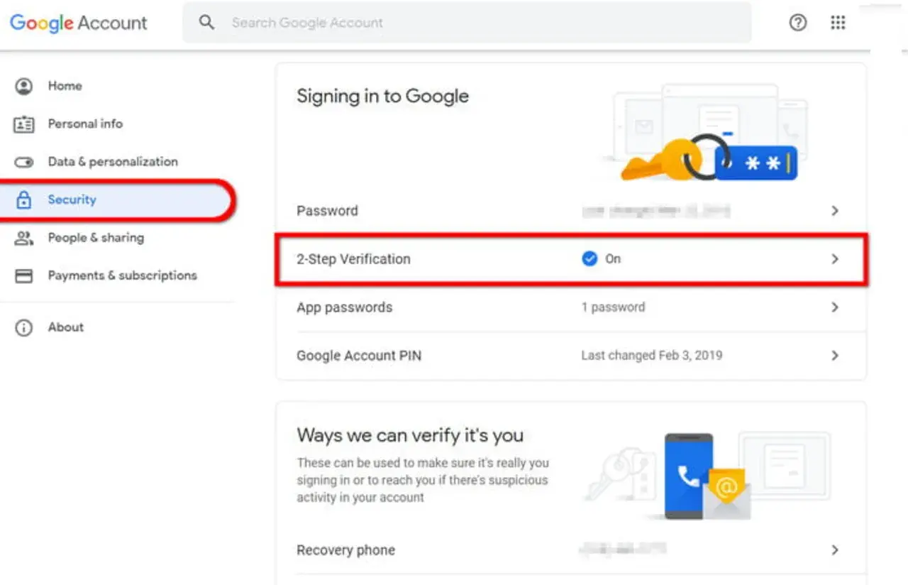 خطوات تغيير كلمة المرور أو إعادة تعيينها علي Gmail