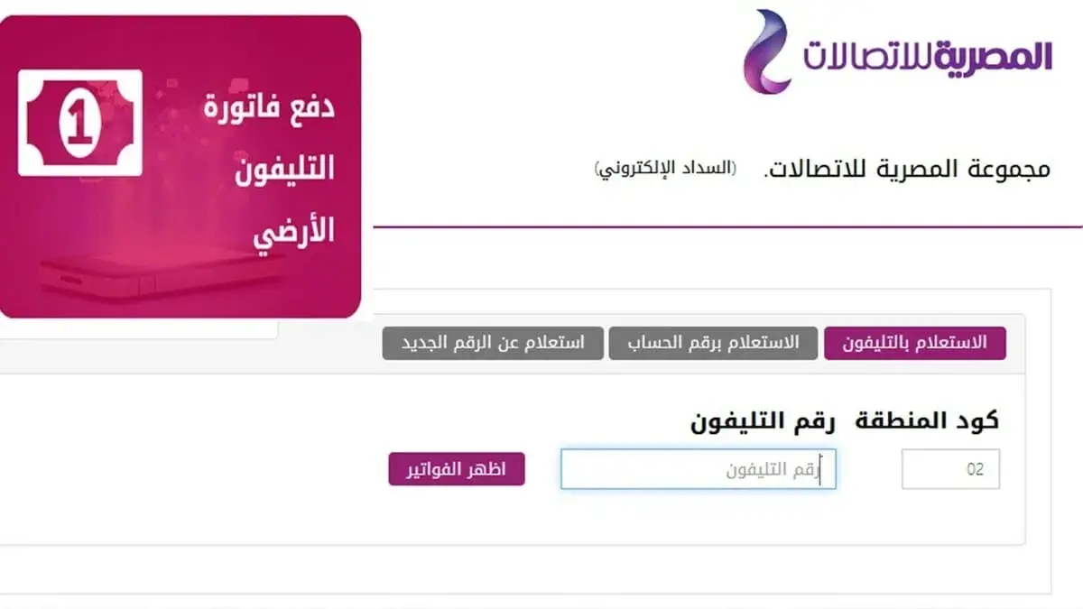الاستعلام عن فاتورة النت برقم التليفون .. الخطوات وطريقة الدفع الالكتروني