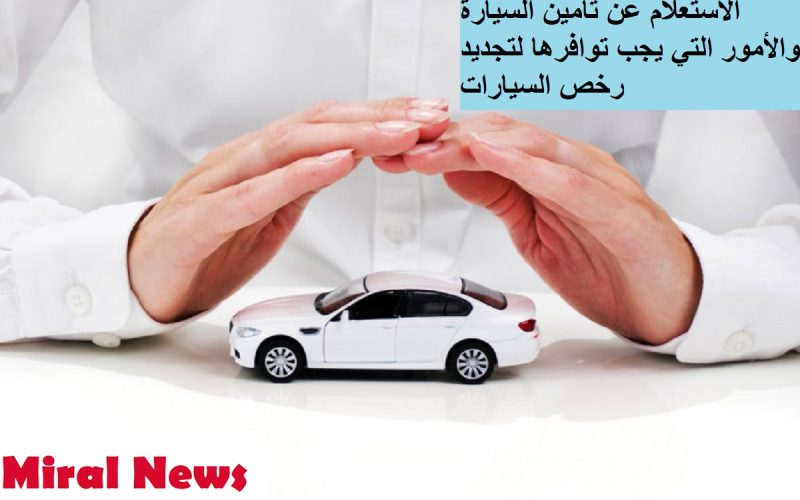 الاستعلام عن تامين السيارة والأمور التي يجب توافرها من أجل تجديد رخص السيارات