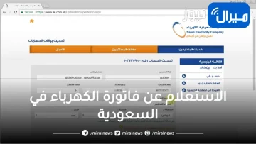 كيفية الاستعلام عن فاتورة الكهرباء في السعودية برقم الحساب عبر موقع شركة الكهرباء السعودية