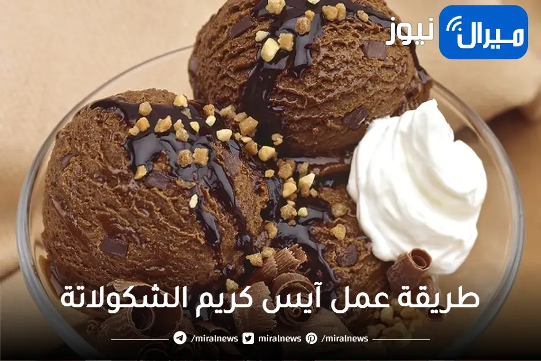 طريقة عمل آيس كريم الشكولاتة بالنشا والحليب ونكهات أخرى مختلفة