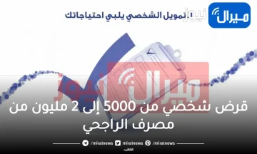 شروط اللحصول على قرض شخصي من 5000 حتى 2 مليون ريال من مصرف الراجحي