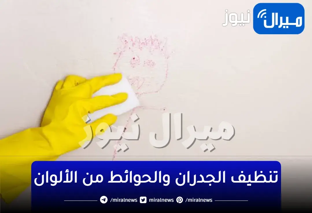 تنظيف الجدران والحوائط من الألوان والبقع بدون تغير في اللون وبدون خدش بأقل مجهود