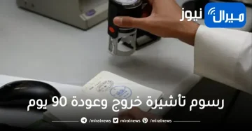 كم رسوم تأشيرة خروج وعودة 90 يوم وكيغية تسديدها الكترونيا