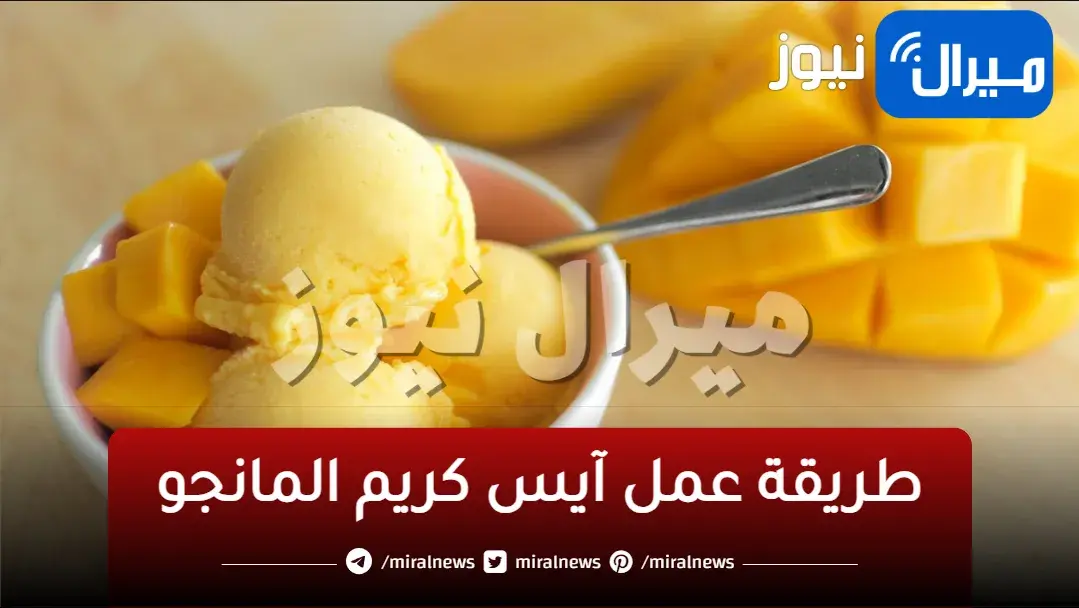 طريقة عمل آيس كريم المانجو اللذيذ والطعم أحلى من محلات الحلويات