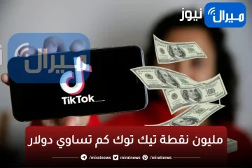 مليون نقطة تيك توك كم تساوي دولار