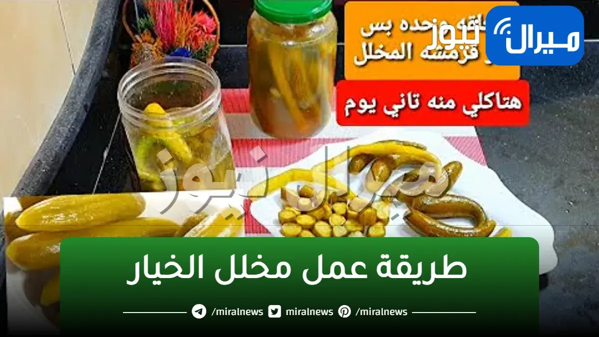 بيقرمش وطعم تحفه..مخلل الخيار السريع تعمليه بليل يتاكل الصبح وطريقه حفظه