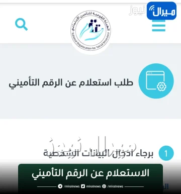 “بالرقم القومى” الاستعلام عن الرقم التأميني موقع هيئة التأمين الاجتماعي