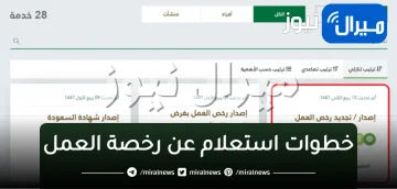 استعلام عن رخصة العمل وقيمة الرسوم موقع بوابة الخدمات الإلكترونية