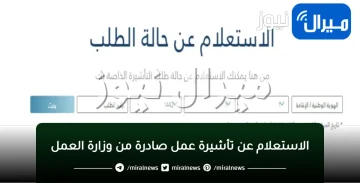 الاستعلام عن تأشيرة عمل صادرة من وزارة العمل السعودية