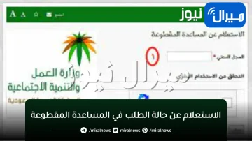 الاستعلام عن حالة الطلب في المساعدة المقطوعة الدفعة الجديدة لمنتفعي الضمان الاجتماعي