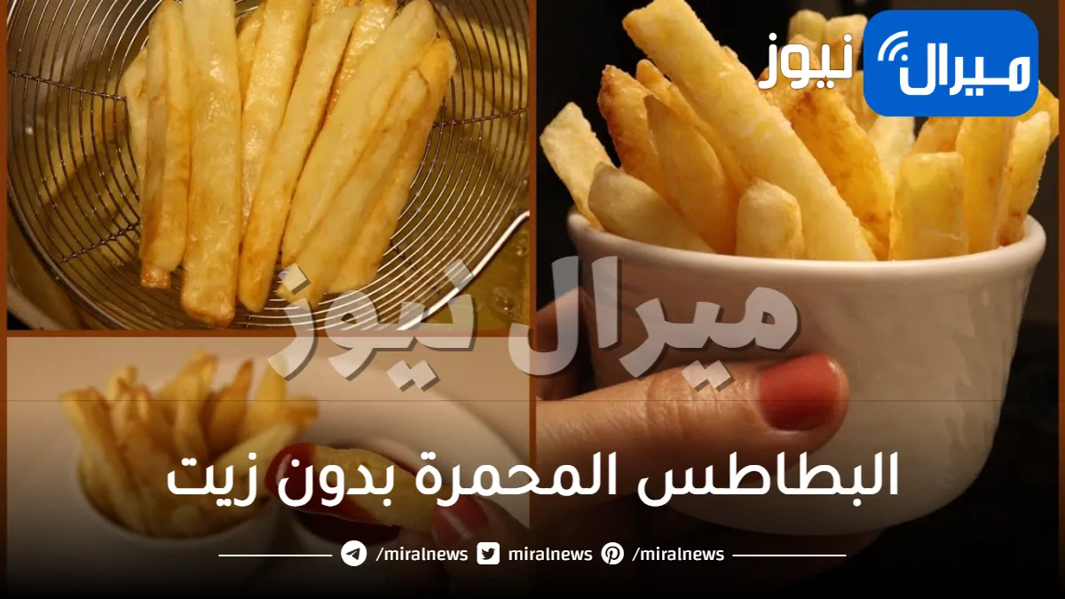 أشهى طريقة صحية لعمل البطاطس المقلية المحمرة بدون ما تشرب زيت وبطعم لذيذ وشهي