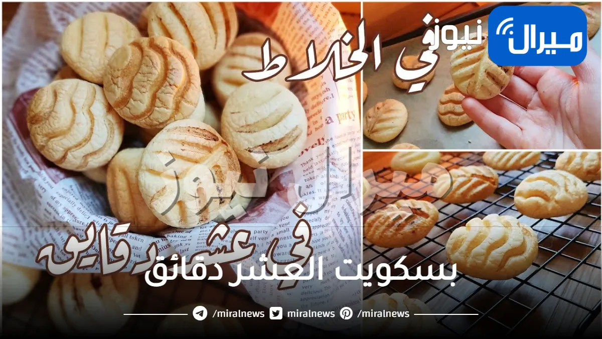 بسكويت العشر دقائق الصحي بمكونات سهلة وبسيطة ومتواجدة في كل منزل