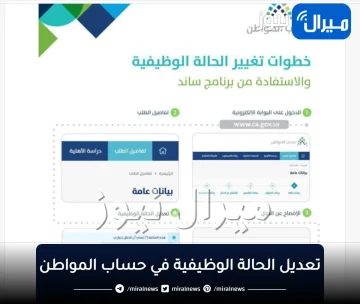 خطوات تعديل الحالة الوظيفية في حساب المواطن