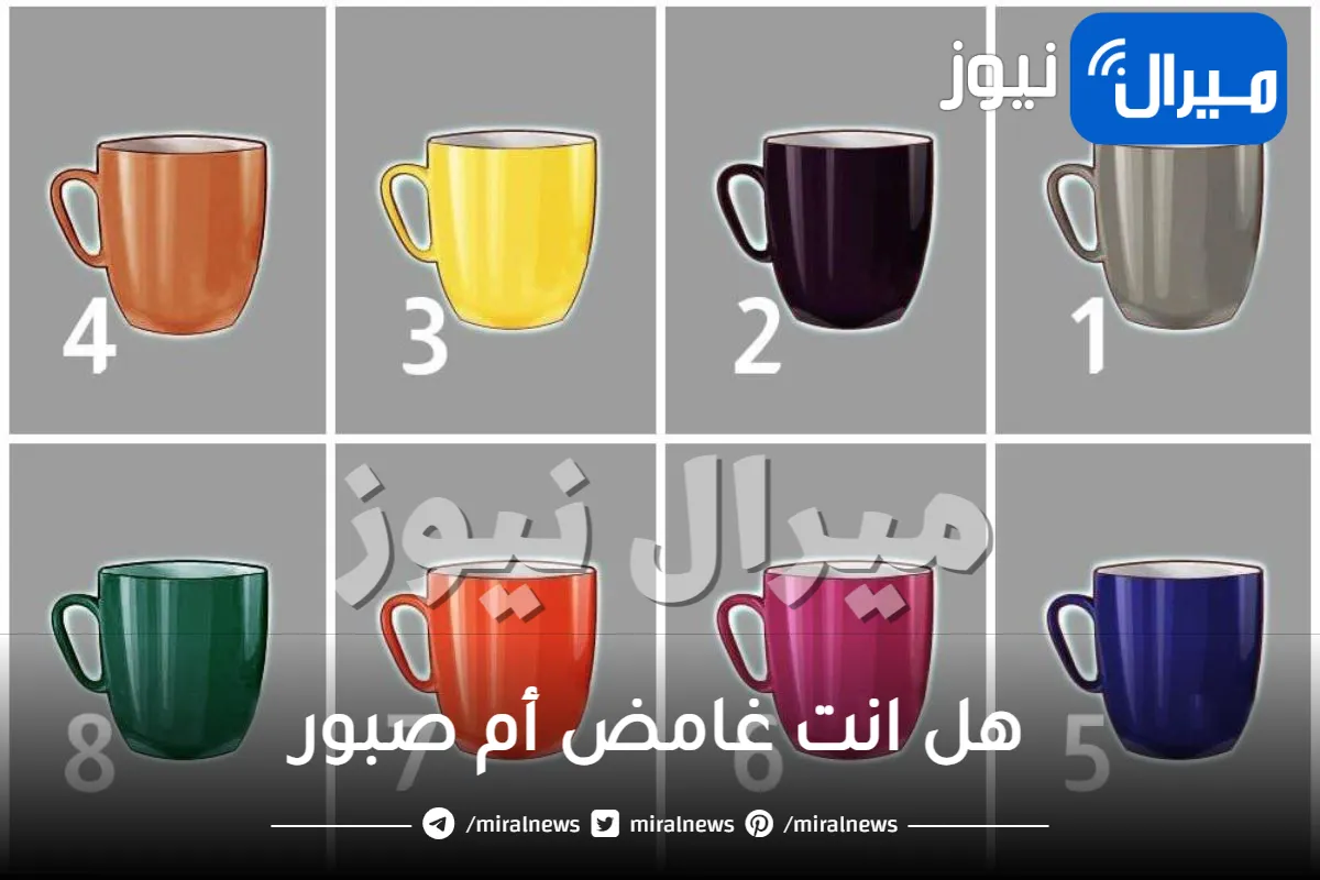 اختبار شخصية يكشف هل انت غامض أم صبور أم انفعالي أم مثالي عبر لون الكوب الذي تفضله .. اكتشف المزيد!!