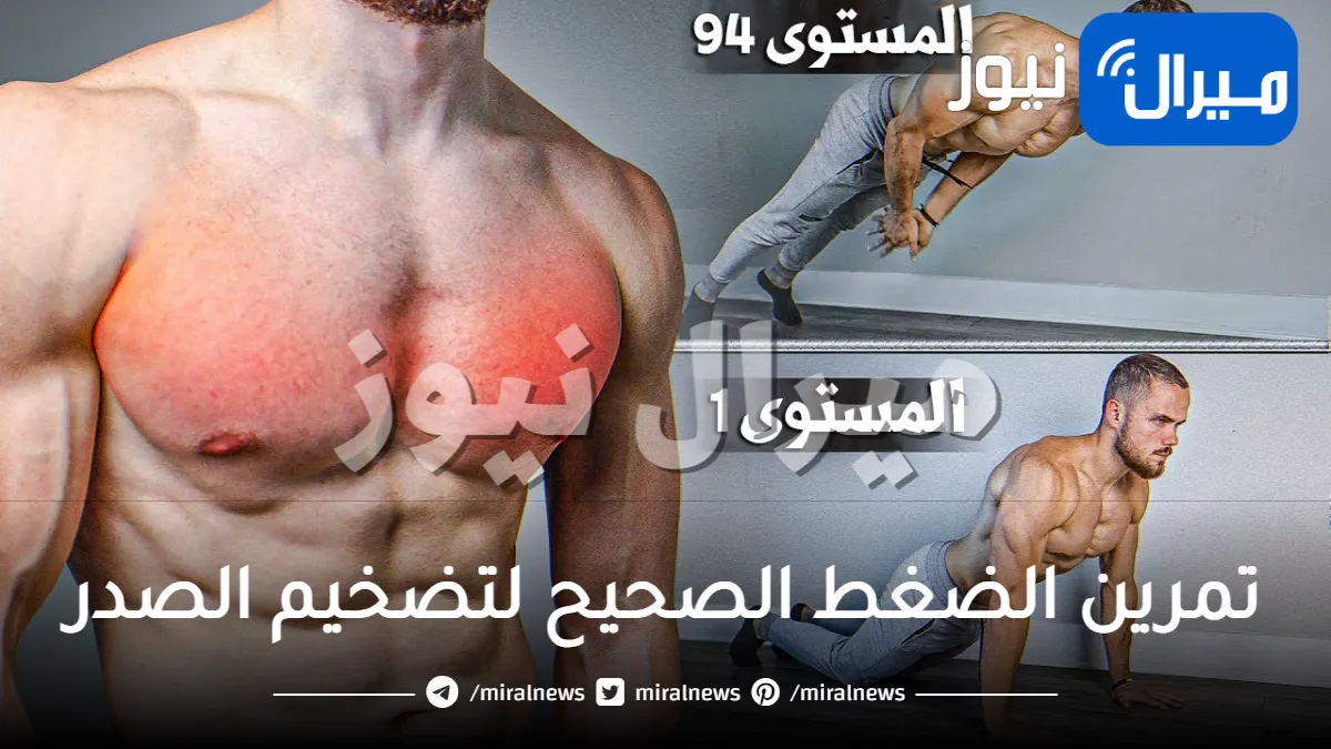 كيفية أداء تمرين الضغط الصحيح لتضخيم الصدر بدون إصابات؟