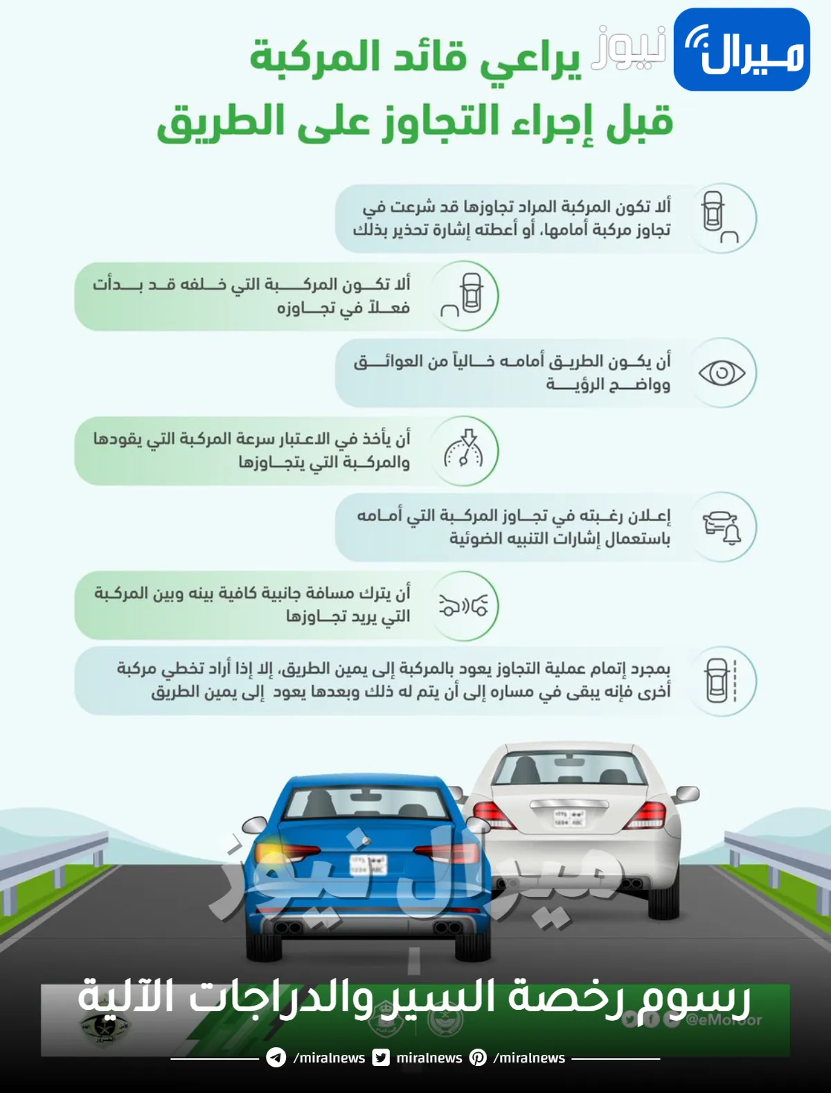 رسوم رخصة السير والدراجات الآلية ومتطلبات تجديد رخصة القيادة