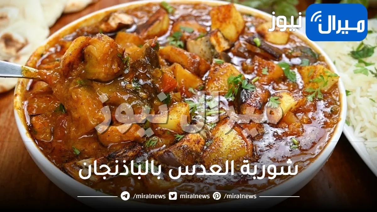 “الذ واسهل” طريقة عمل شوربة العدس بالباذنجان
