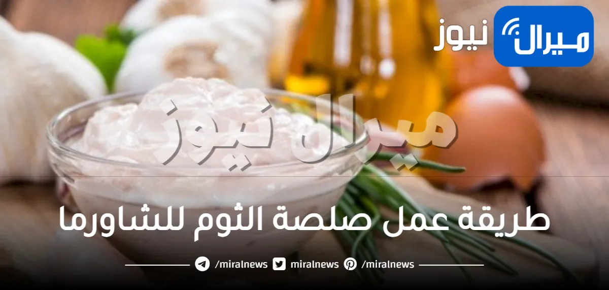 طريقة عمل صلصة الثوم للشاورما