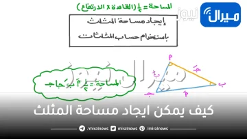 كيف يمكن ايجاد مساحة المثلث