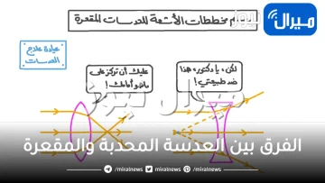 ما هو الفرق بين العدسة المحدبة والمقعرة خصائص كل منهما واستخداماتها