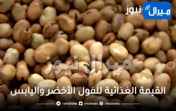 القيمة الغذائية للفول الأخضر واليابس