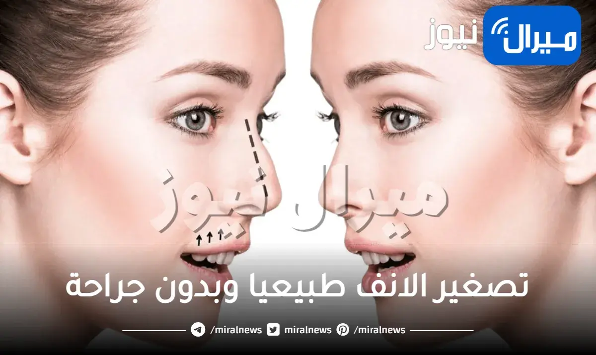تصغير الانف طبيعيا وبدون جراحة