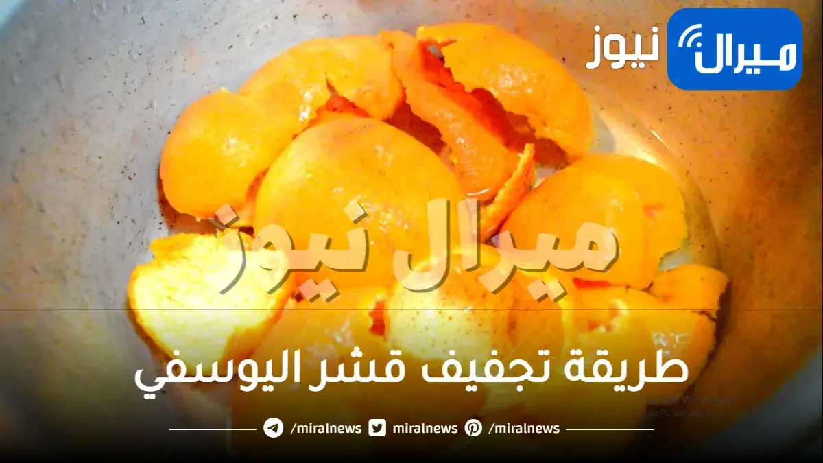 طريقة تجفيف قشر اليوسفي