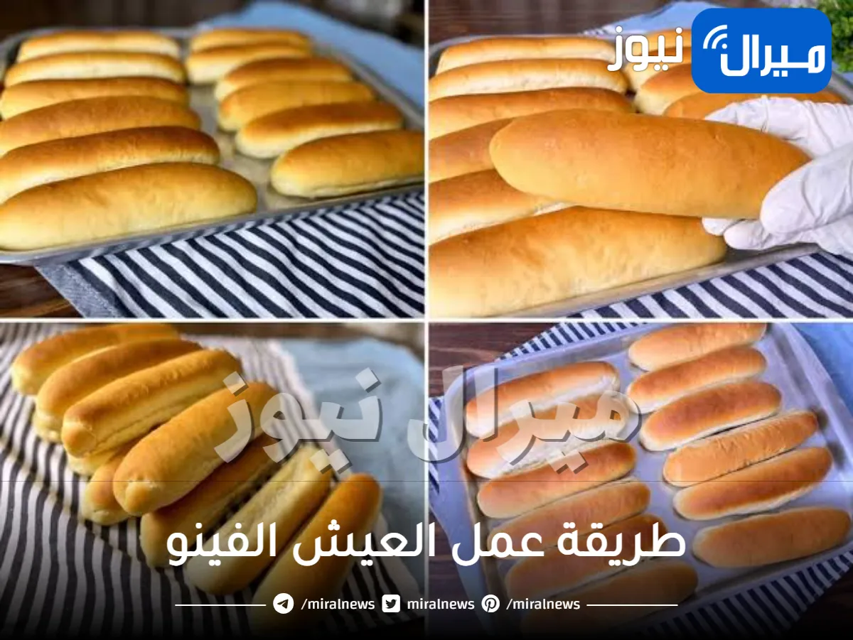 طريقة عمل العيش الفينو الطري الهش