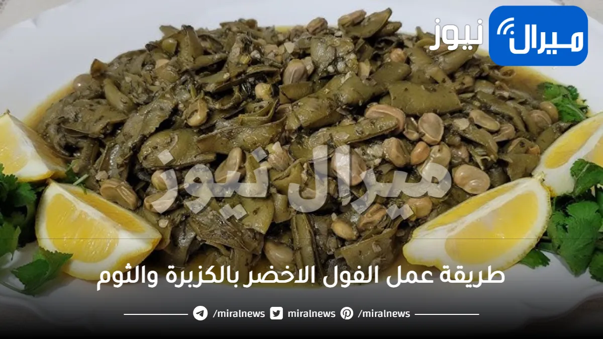 طريقة عمل الفول الاخضر بالكزبرة والثوم