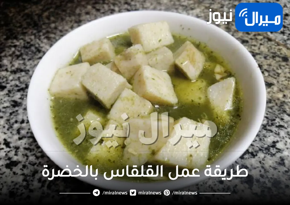 طريقة عمل القلقاس بالخضرة