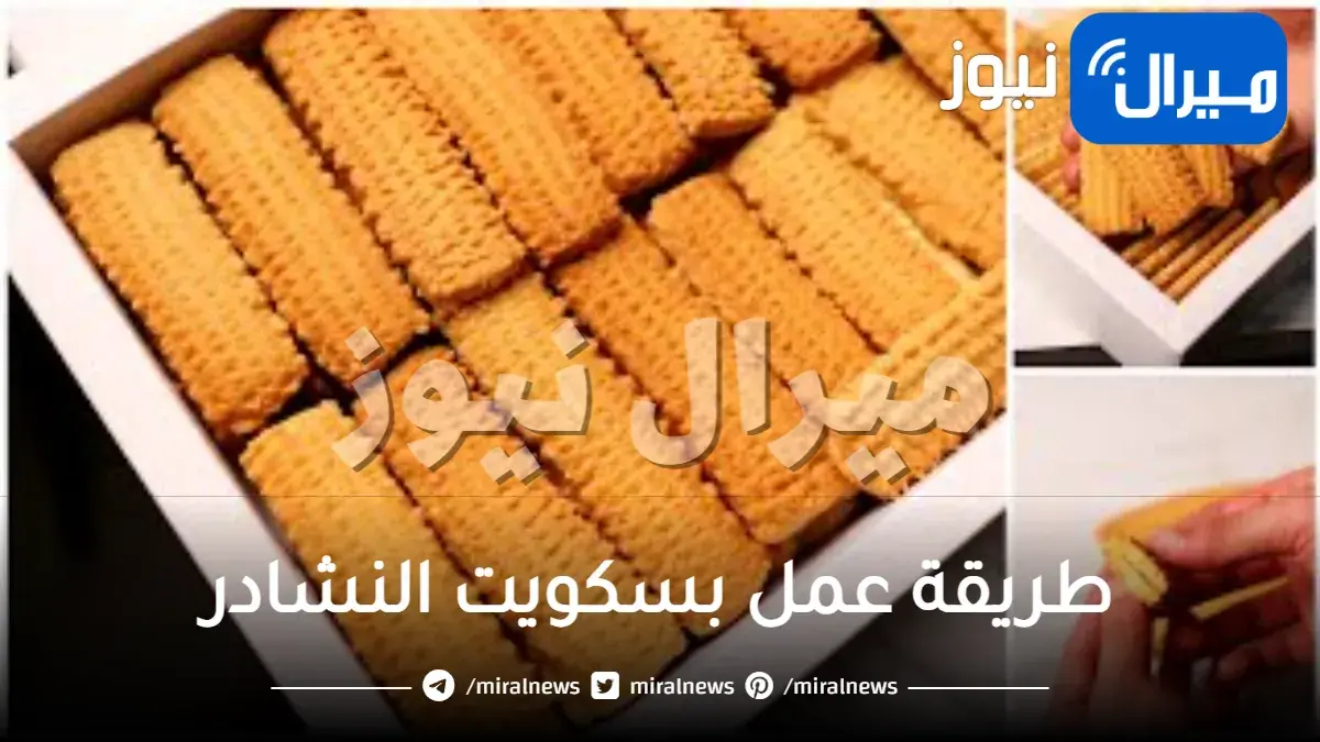 طريقة عمل بسكويت النشادر بالصور للشيف حسن