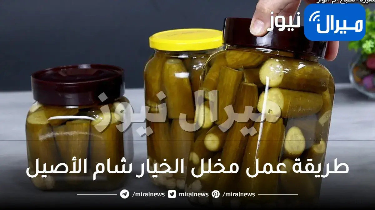 طريقة عمل مخلل الخيار شام الأصيل