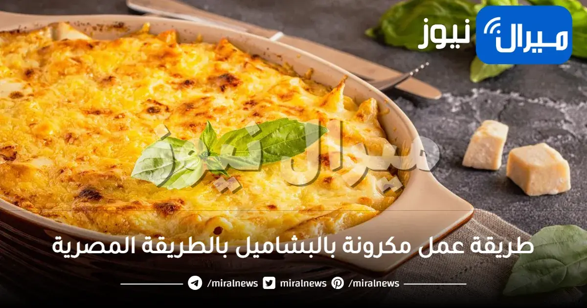 طريقة عمل مكرونة بالبشاميل بالطريقة المصرية