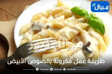 طريقة عمل مكرونة بالصوص الأبيض