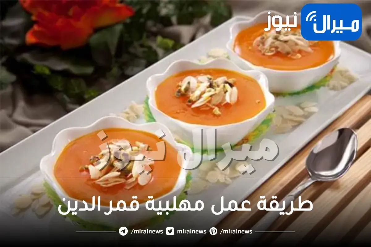 طريقة عمل مهلبية قمر الدين
