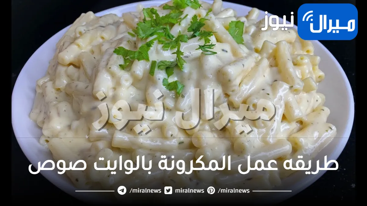 طريقه عمل المكرونة بالوايت صوص الخطييييرة خطوة بخطوة