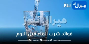 فوائد شرب الماء قبل النوم