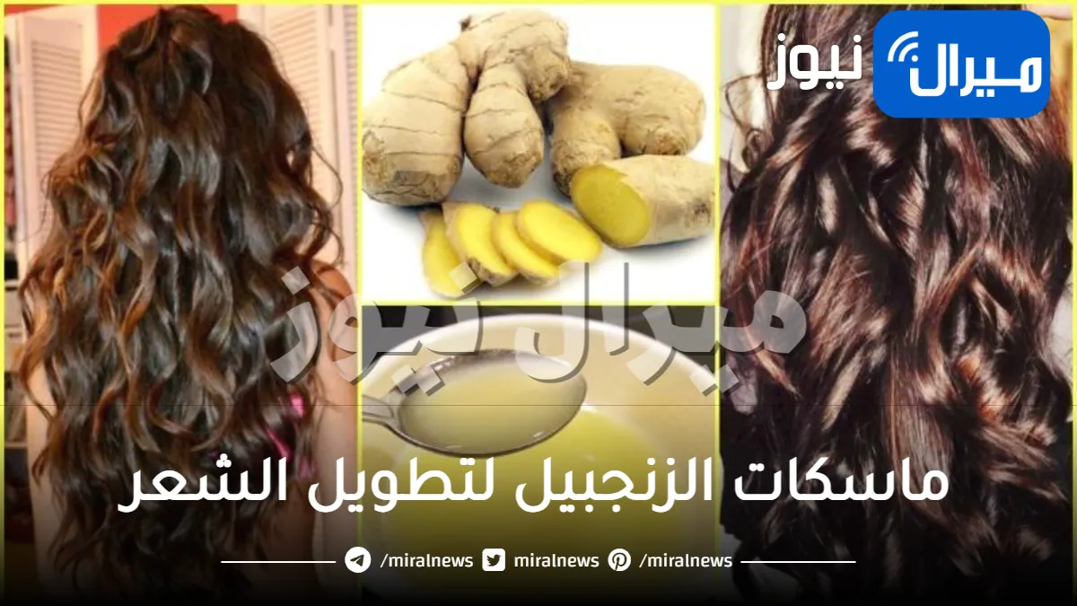 ماسكات الزنجبيل لتطويل الشعر بسرعة