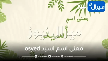 معنى اسم اسيد osyed وأهم صفات حامل الاسم الشخصية