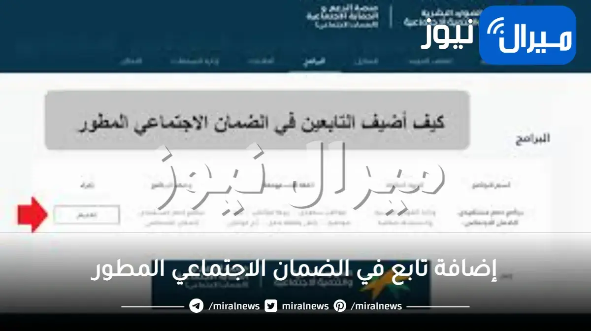 ما هي خطوات إضافة تابع في الضمان الاجتماعي المطور؟ وشروط استحقاق المعاش الشهري