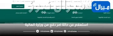 الاستعلام عن حالة امر دفع من وزارة المالية السعودية