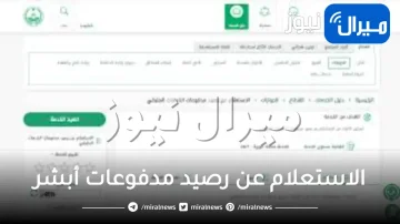 الاستعلام عن رصيد مدفوعات أبشر