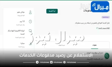 الاستعلام عن رصيد مدفوعات الخدمات المتبقي وزارة الداخلية