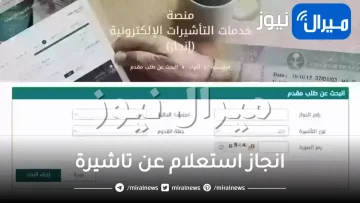 انجاز استعلام عن تاشيرة برقم الحدود او الجواز