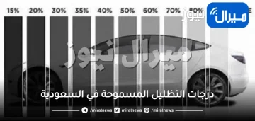 درجات التظليل المسموحة في السعودية