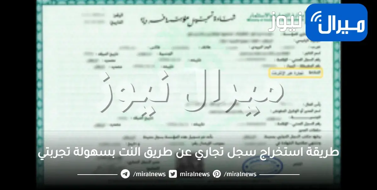طريقة استخراج سجل تجاري عن طريق النت بسهولة تجربتي