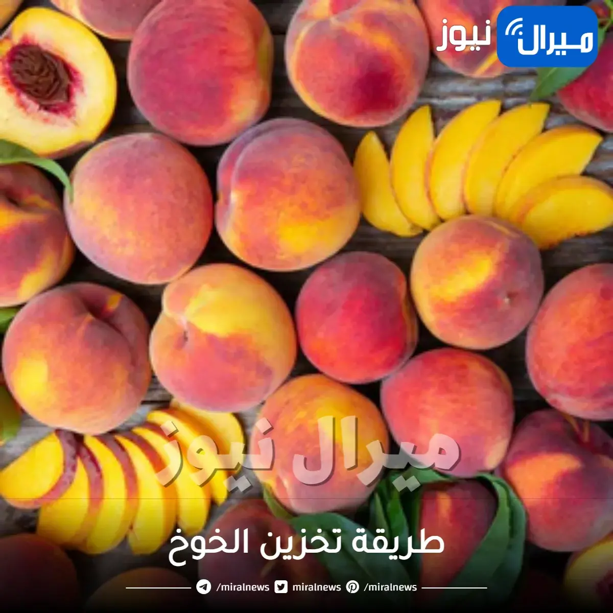 طريقة تخزين الخوخ