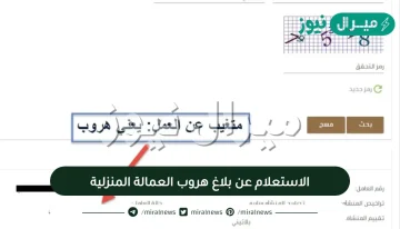 الاستعلام عن بلاغ هروب العمالة المنزلية